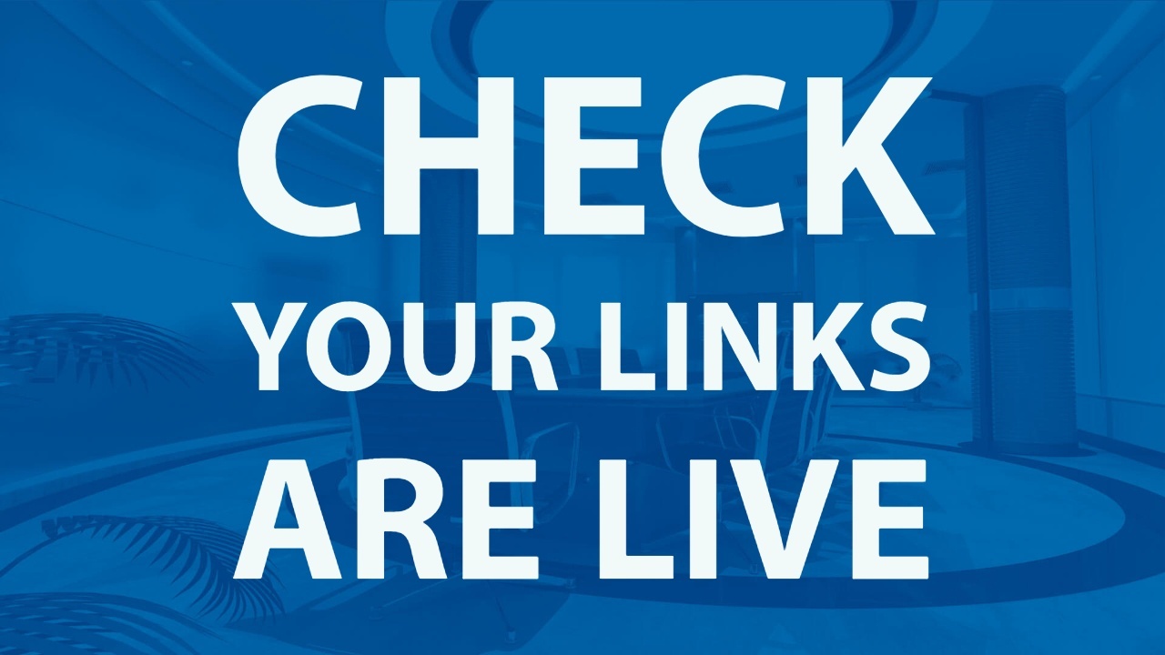 check your links arec live