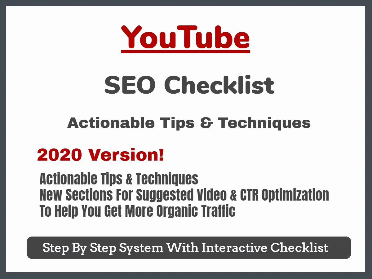 YouTube SEO Checklist Blog Post Image