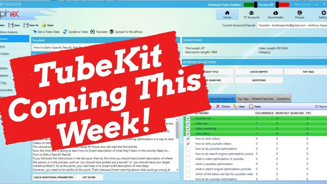 TubeKit Alpha Screenshot coming this week